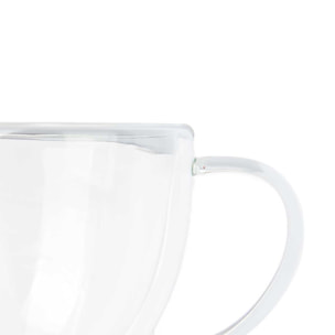 PACK 6 TAZAS CAFE BOROSILICATO dobnle pared 140 ML