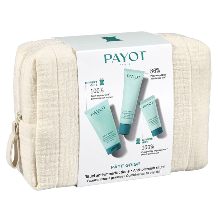Pâte Grise - Coffret Emulsion Hydratante Matifiante 50ml + 2 Produits
