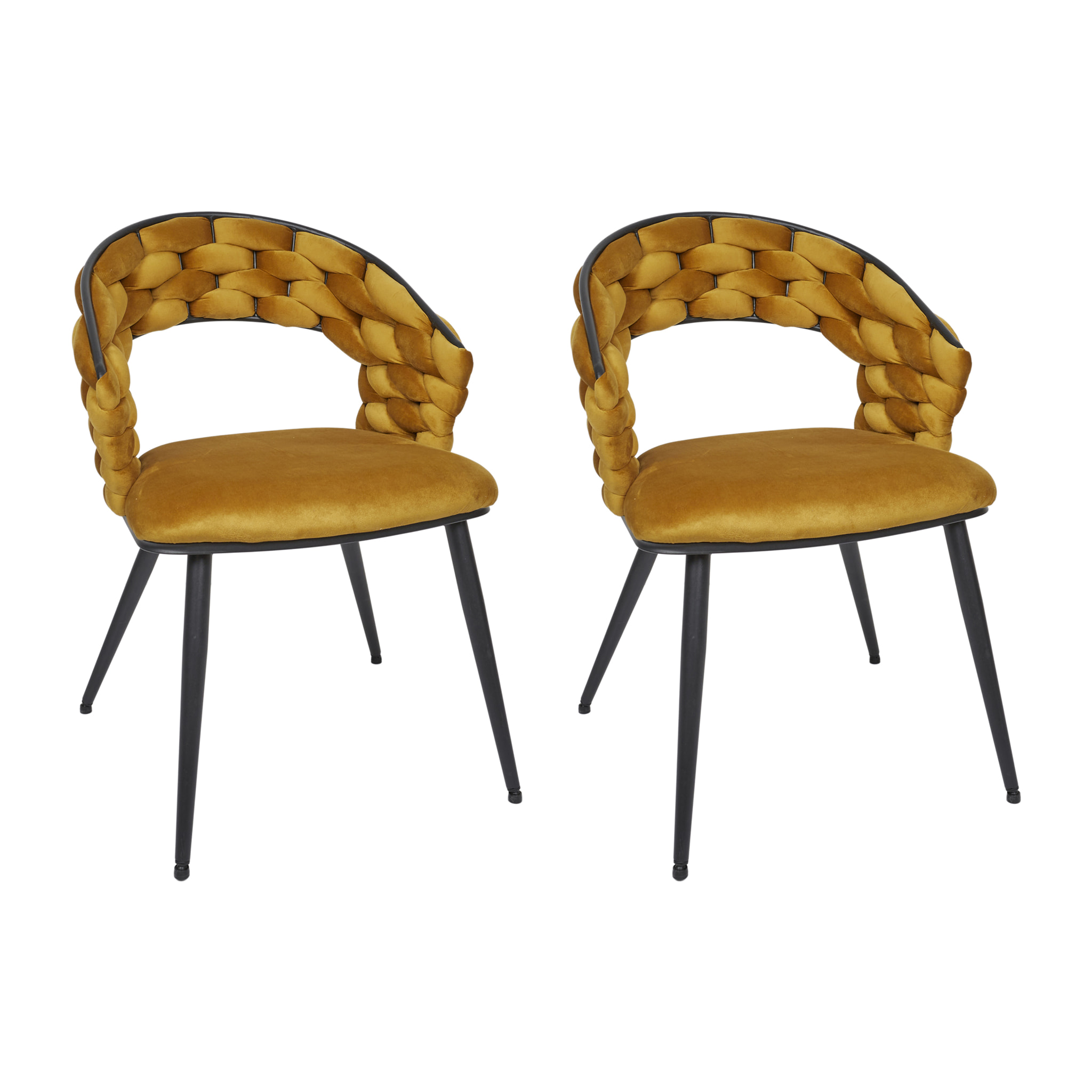Chaise Sawyer Jaune Moutarde - Lot De 2