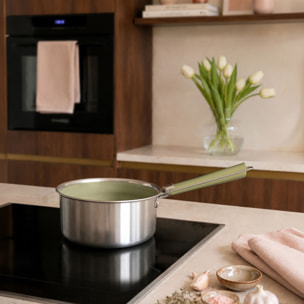 Casserole 18cm en acier inoxydable vert AGLAE