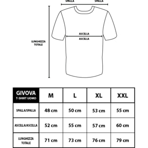 T-Shirt Streewear Uomo GIVOVA Girocollo Cotone