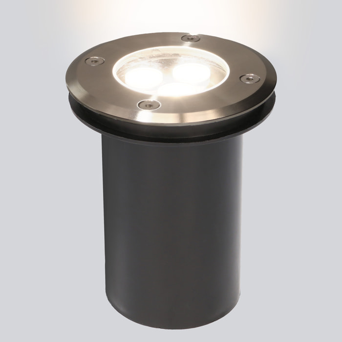 Forlight Grove Aplique Gris Led para Exterior de 3W IP65. Foco Led Moderno de Pared y Suelo para Señalización de Jardín, Porche y Patio