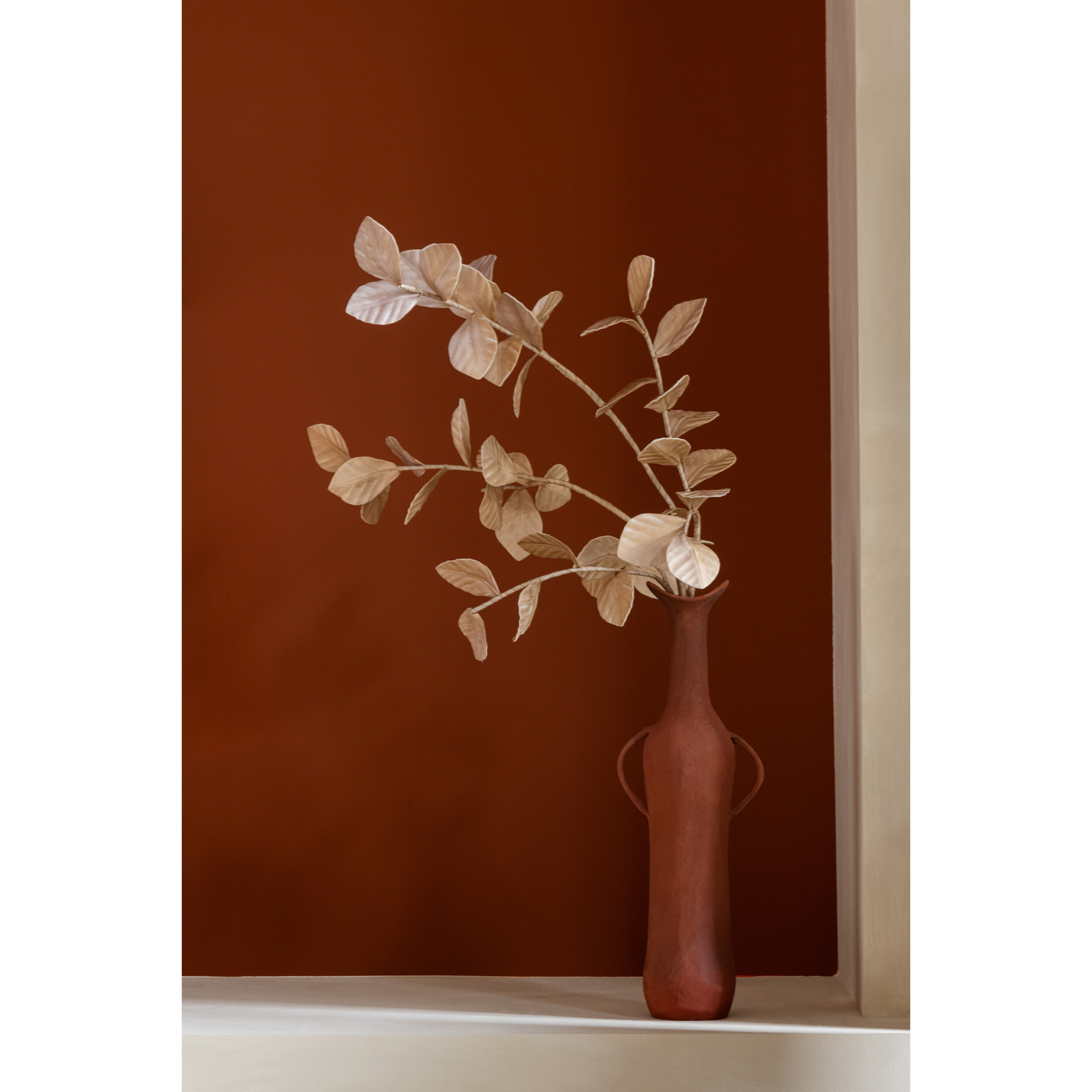 J-Line vase - aluminium - terracotta - large