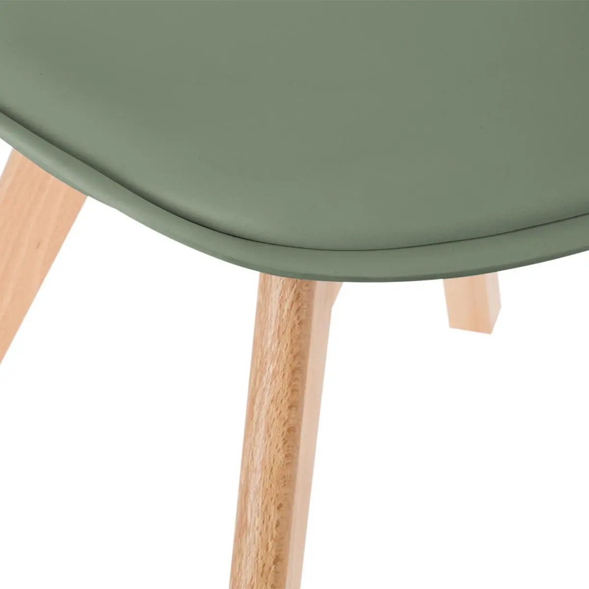 Chaise "Baya" pieds hêtre vert kaki