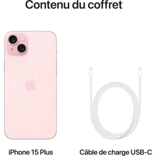 Smartphone APPLE iPhone 15 Plus Rose 128Go 5G