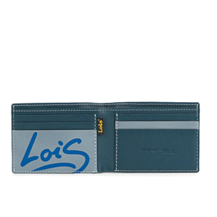 Cartera Hombre Piel Lois Temple Azul-Gris