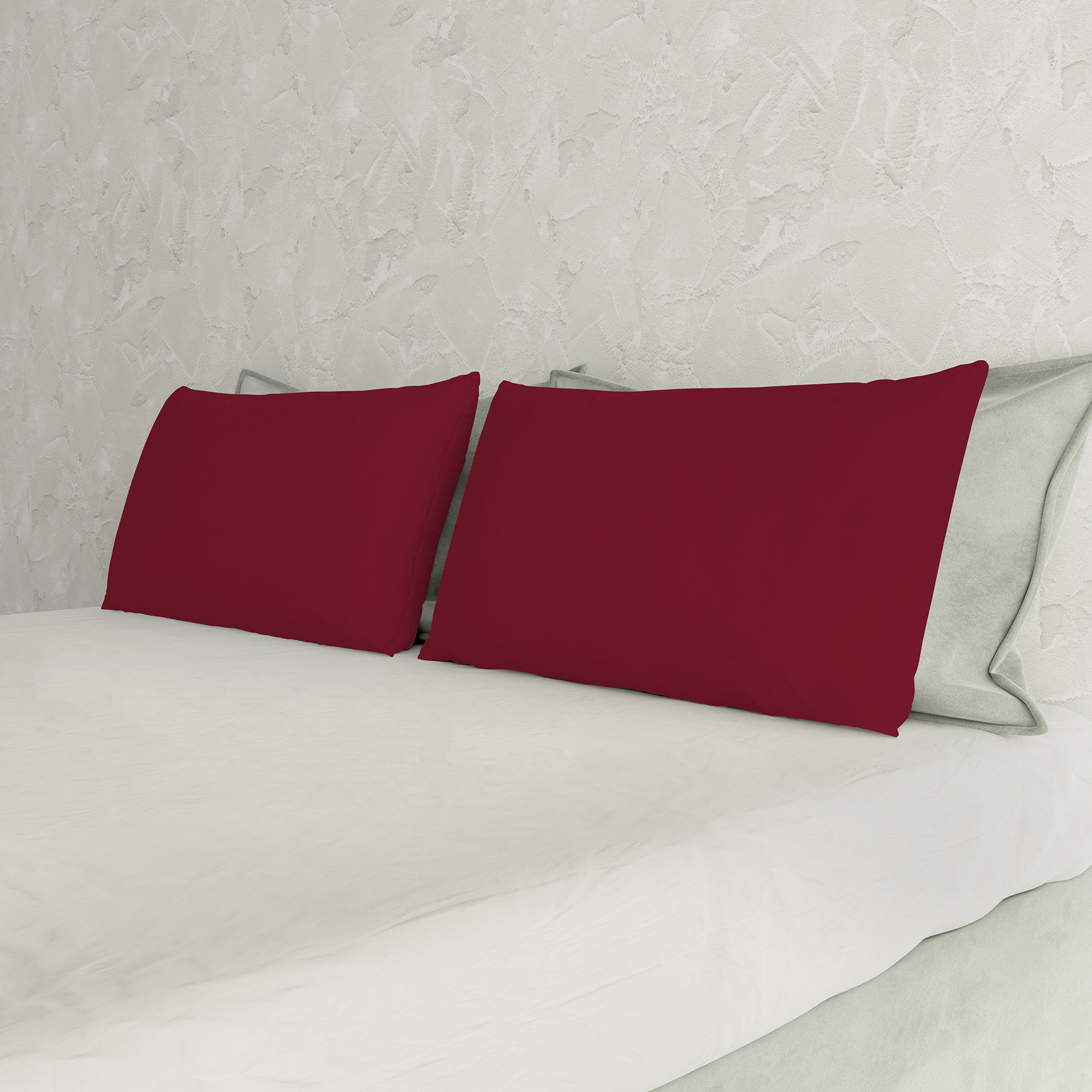 COPPIA FEDERE MAX COLOR, 100% Cotone, Made in Italy - BORDEAUX