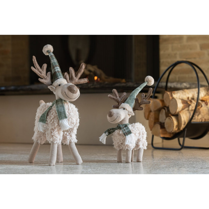 J-Line figurine Élan Foulard - polyester - blanc/vert - small