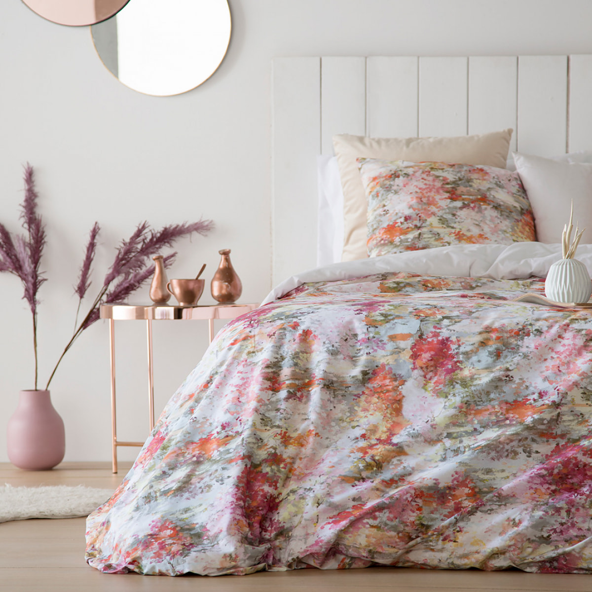 Housse de couette BACIU en coton - rose - vendue seule