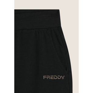 Pantaloni regular fit in jersey con fondo dritto