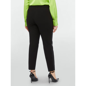 Fiorella Rubino - Pantalón recto de viscosa LENZING™ ECOVERO™ - Negro