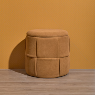 Pouf - HOME DECO FACTORY - Jules - Rangement - Tressé - Jaune
