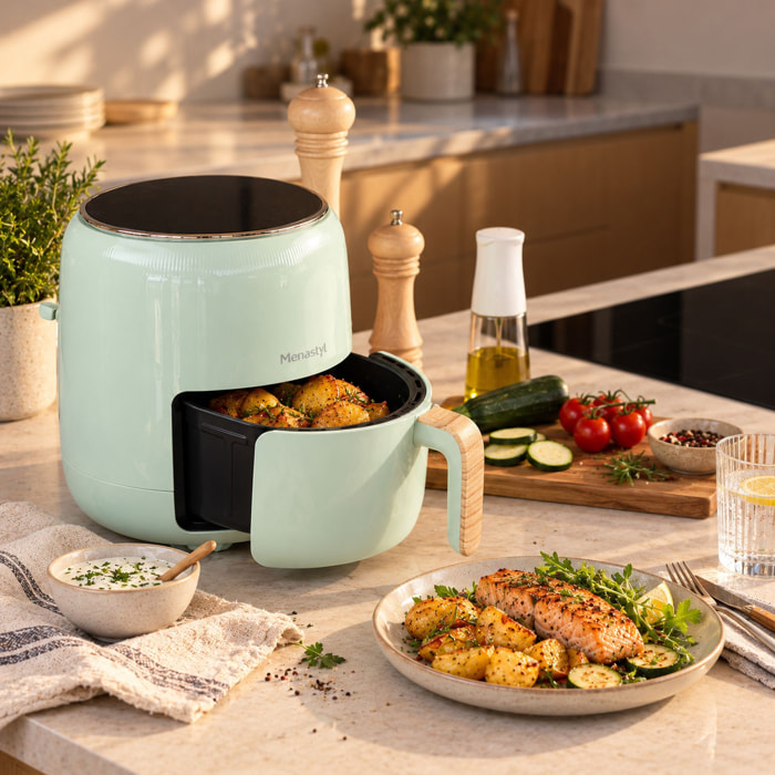 Friteuse sans huile 4,5L céladon COLORAMA