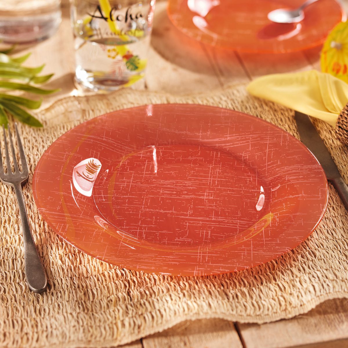 Assiette plate orange 25 cm Poppy - Luminarc