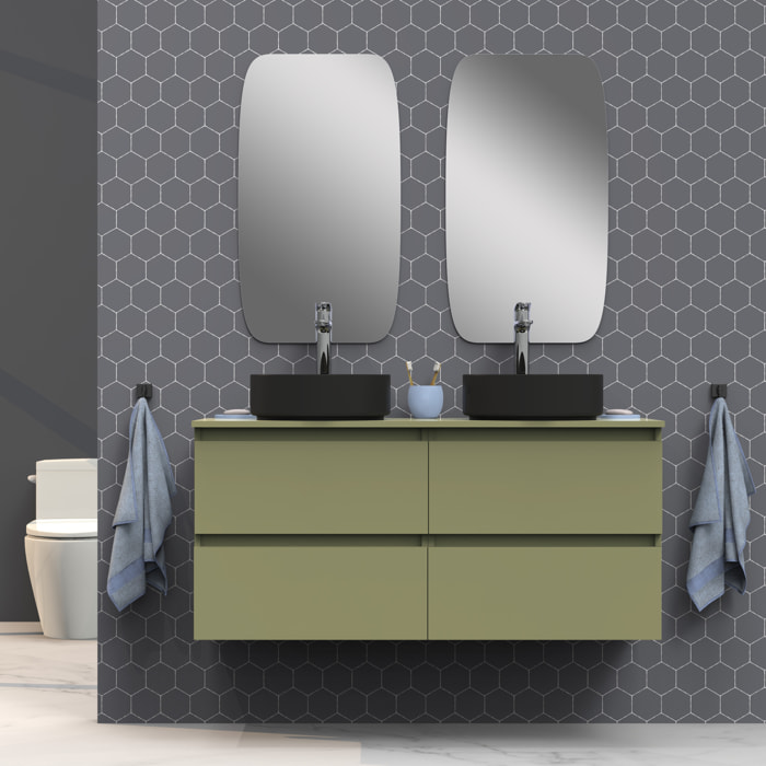 Conjunto de baño IRONA 2C TOP, 120cm, incluye lavabo y espejo