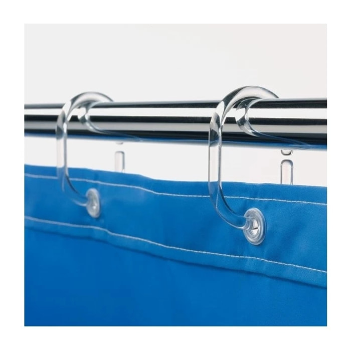 Lot de 12 anneaux pour rideaux de douche C-MINOR Transparent Spirella
