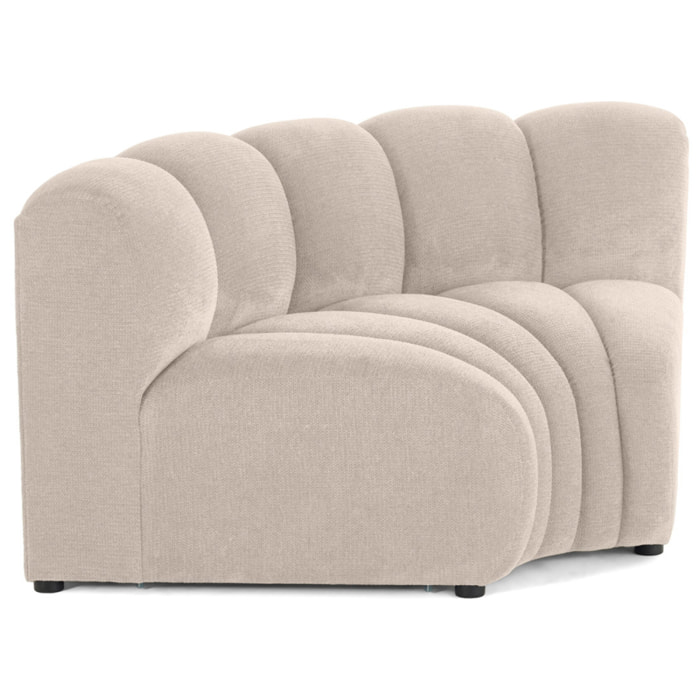 Debbie - module d'angle réversible en tissu texturé - Beige
