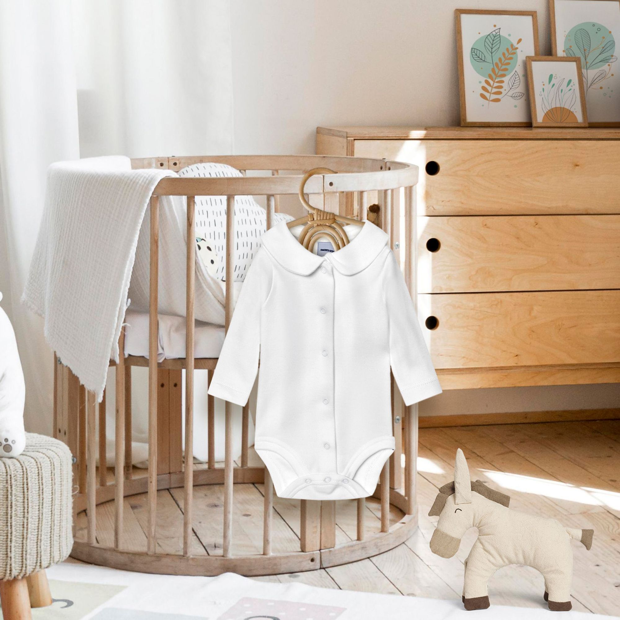 Body bebé manga larga cuello pico