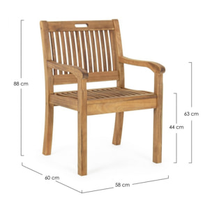 Poltrona NOEMI in legno d'acacia