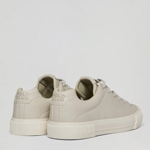 Zapatilla Habana de piel sintética color beige para hombre con detalles Polo Club