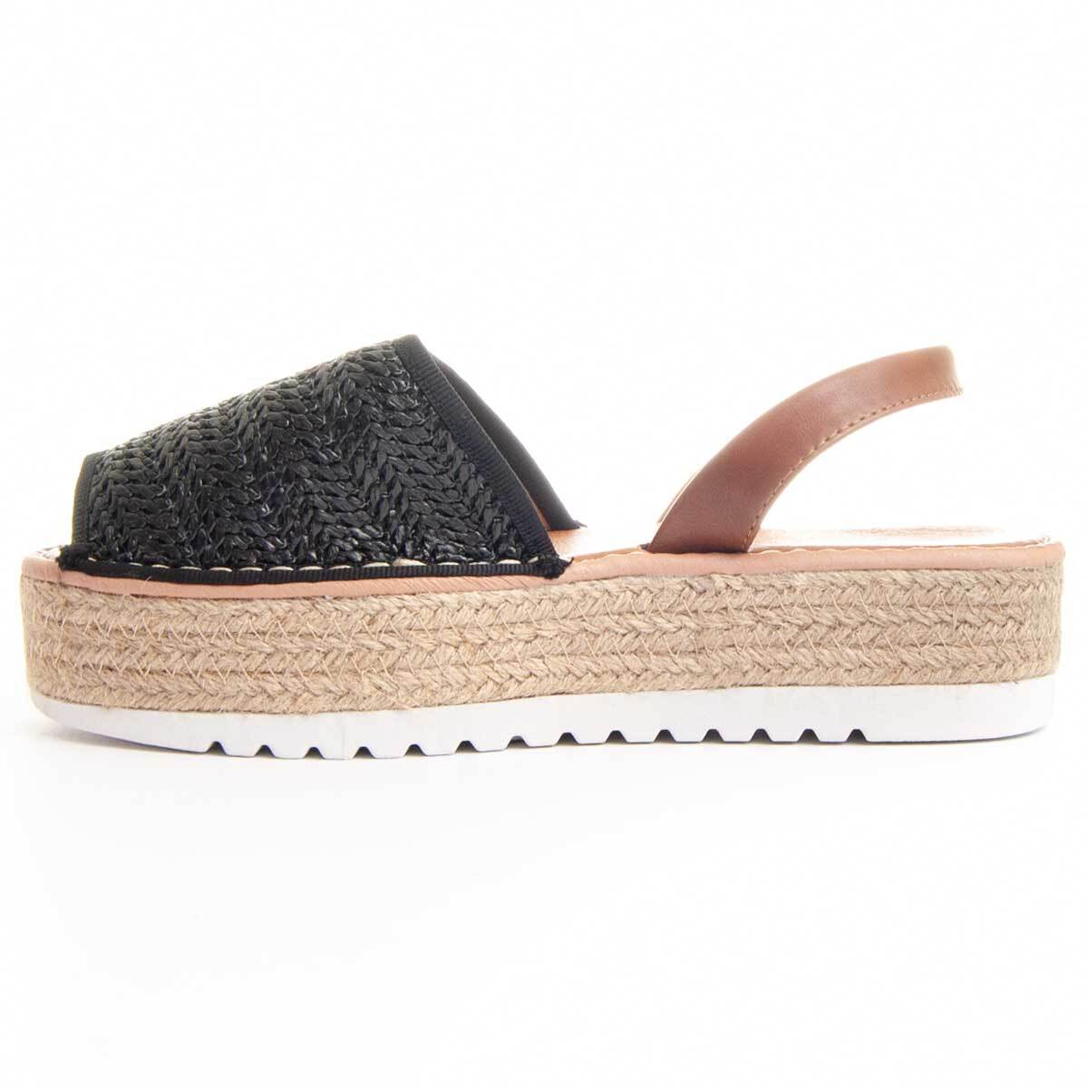 Sandalia con plataforma 4 cm negro