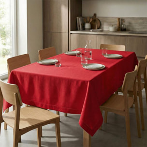 Tovaglia ajour in cotone - ROSSO