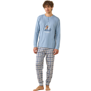 Pigiama uomo caldo cotone articolo slitta. Noidinotte