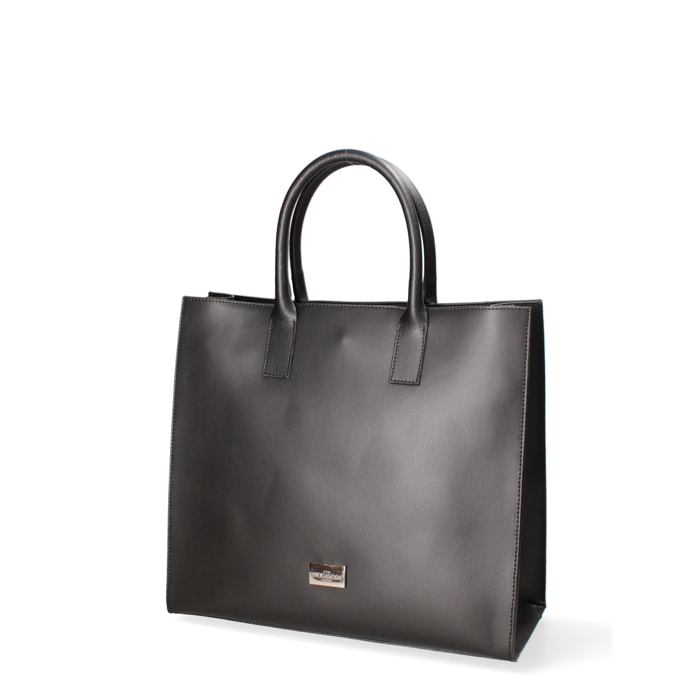 Borsa a mano da donna Made in Italy - Modello Lunaria Plus - Vera pelle - 34.0 x 31.0 x 14.5 cm