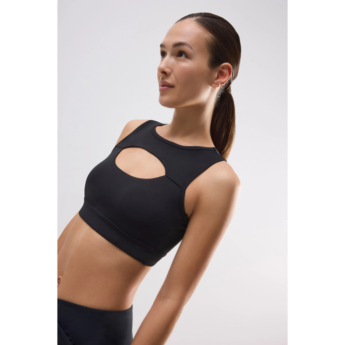 Reggiseno Sportivo Con Ritagli Neri