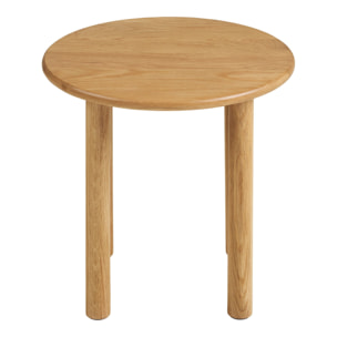 Tavolino da appoggio Jena in rovere massello naturale ø40x40 cm