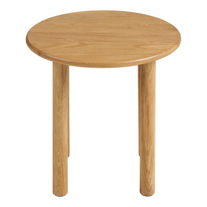 Tavolino da appoggio Jena in rovere massello naturale ø40x40 cm