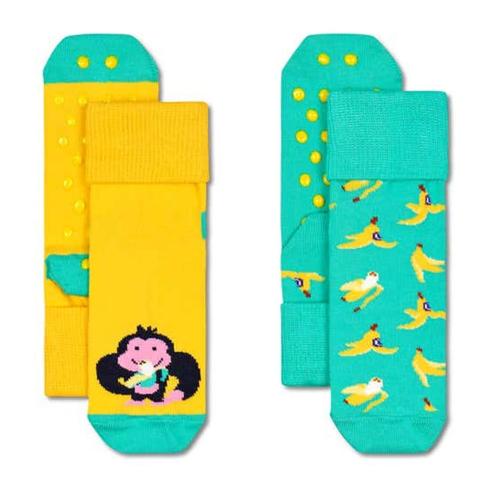 Calcetines 2-pack kids monkey & banana anti slip