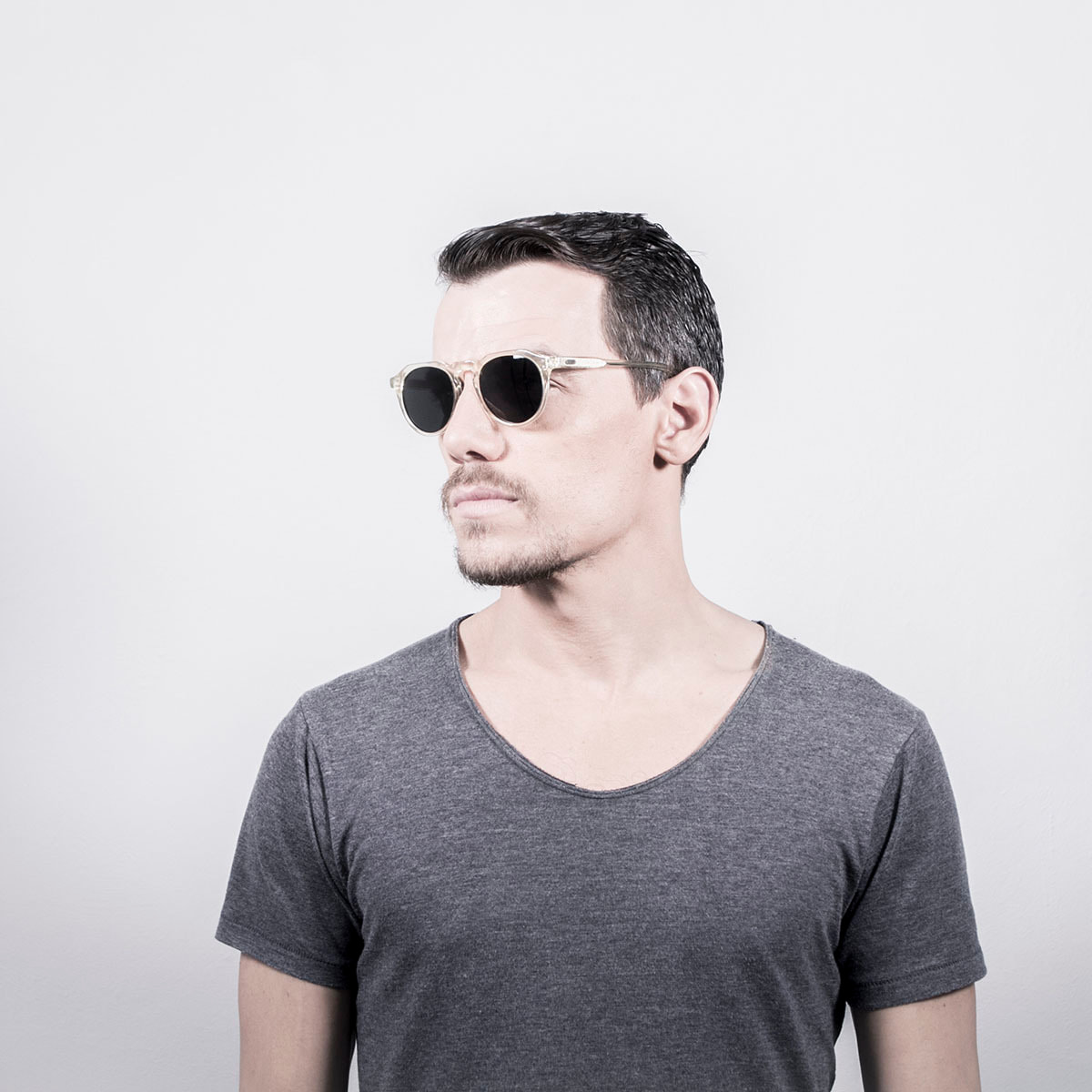 Gafas de sol OCEAN CYCLOPS - Oro blanco transparente / Ahumada