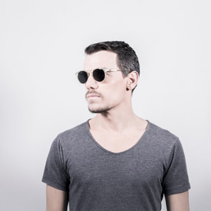 Gafas de sol OCEAN CYCLOPS - Oro blanco transparente / Ahumada