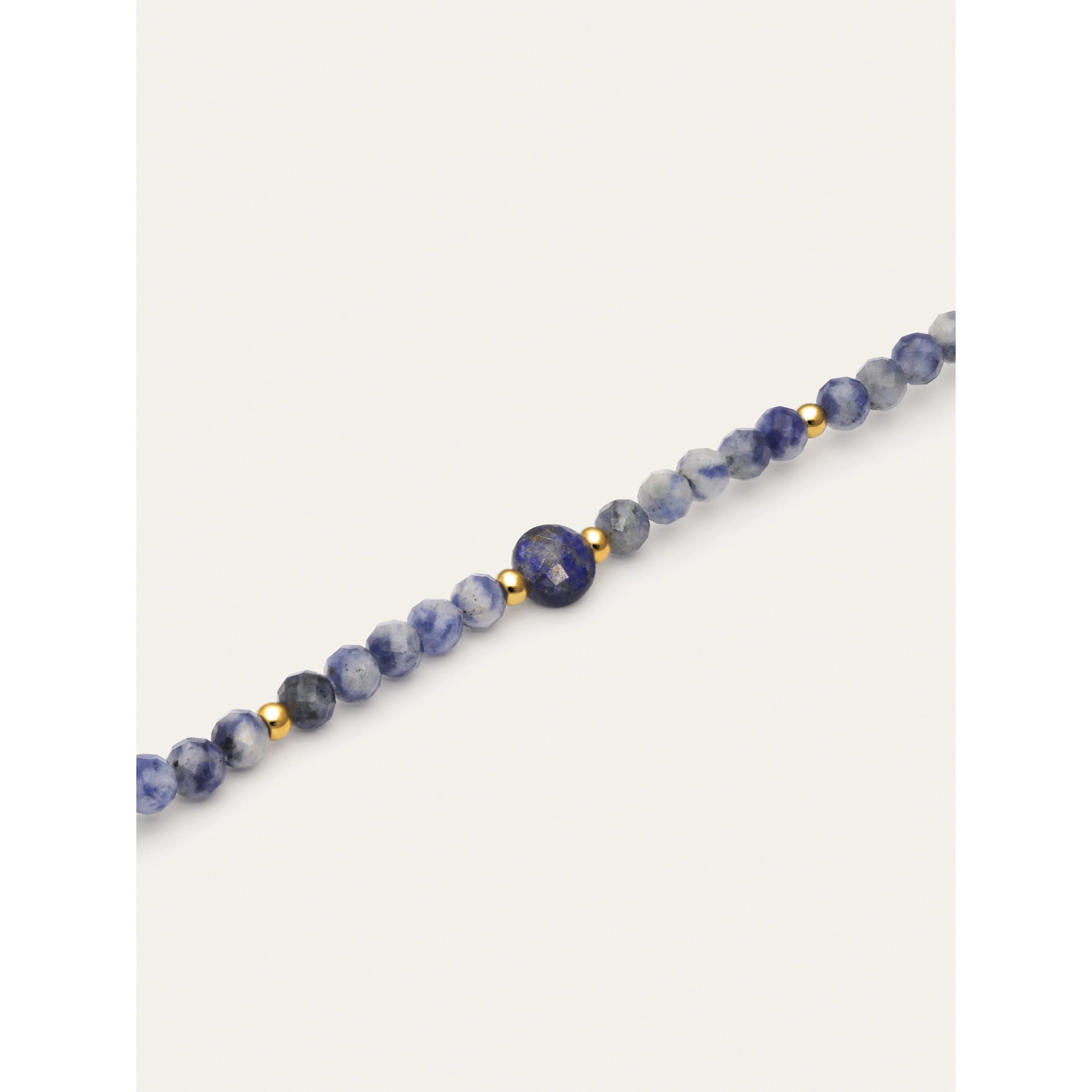 Collana Amulet Cianite Acciao Placcato Oro