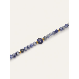 Collana Amulet Cianite Acciao Placcato Oro