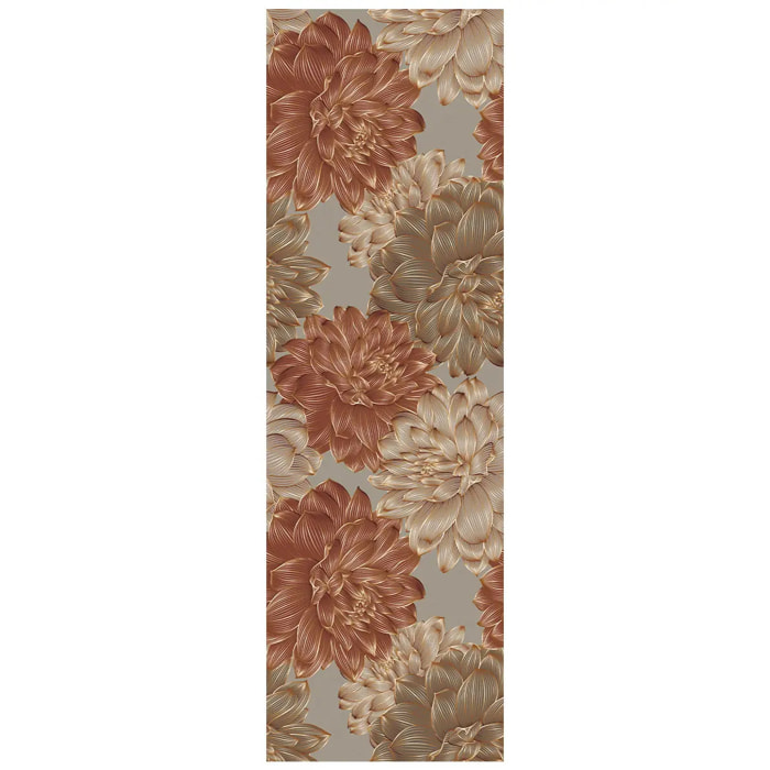 Passatoia tappeto cucina bagno ingresso multiuso, disegno fiori