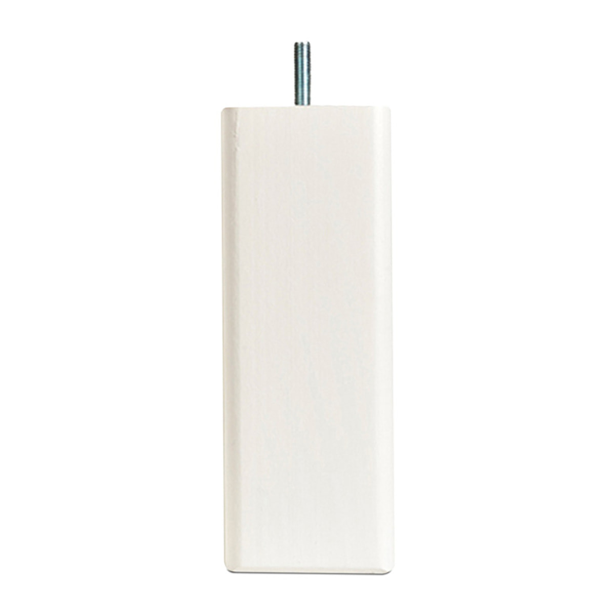 Pied de lit carre blanc (à l'unité) | Bois Naturel | Hauteur 20 cm