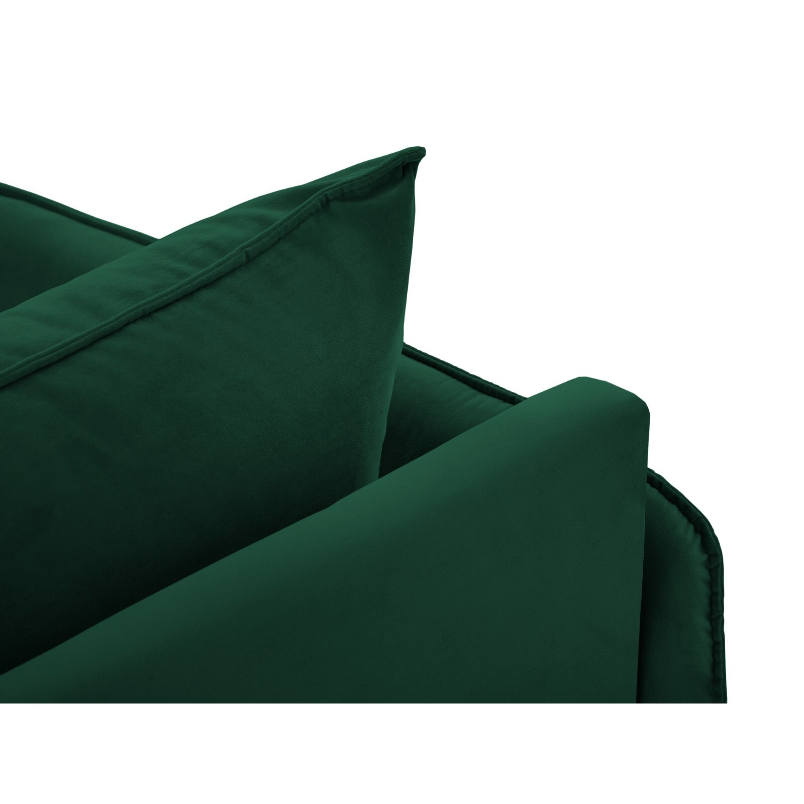 Méridienne gauche "Vienna" en velours vert bouteille