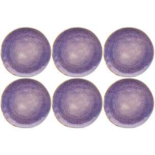 Assiettes Shirley violettes 26cm set de 6 Kare Design
