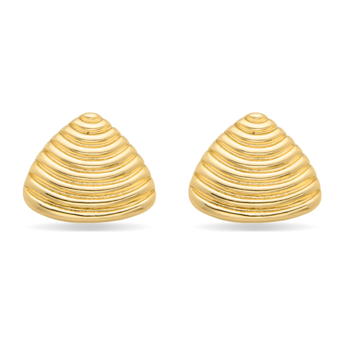 Pendientes acabados en oro amarillo de 18k