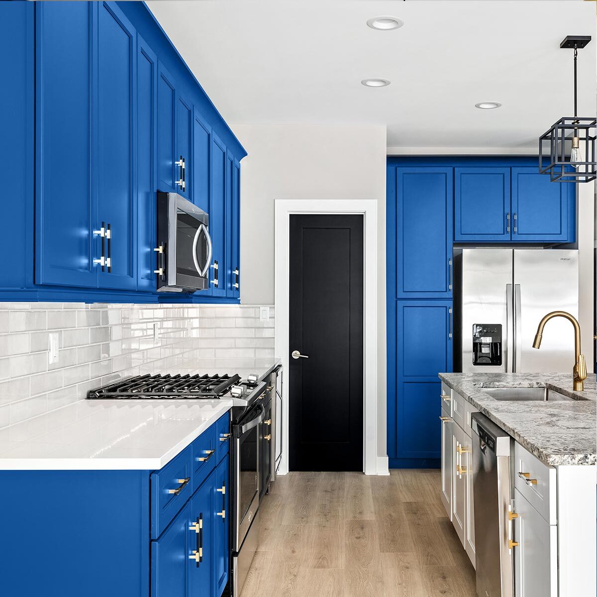 Rouleau adhésif décoratif Vinyle au Mètre - Bleu marine - Sticker Lavable Imperméable Mur Cuisine Meubles