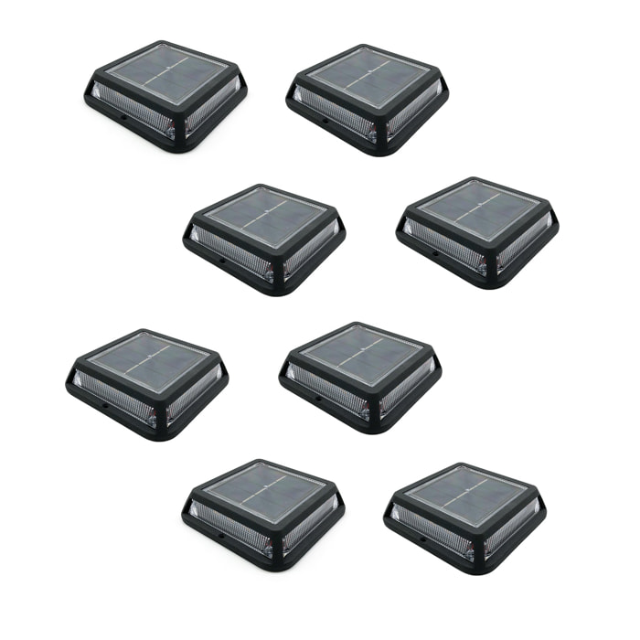 Lot de 8 balise solaires 8x QUADRY D12cm