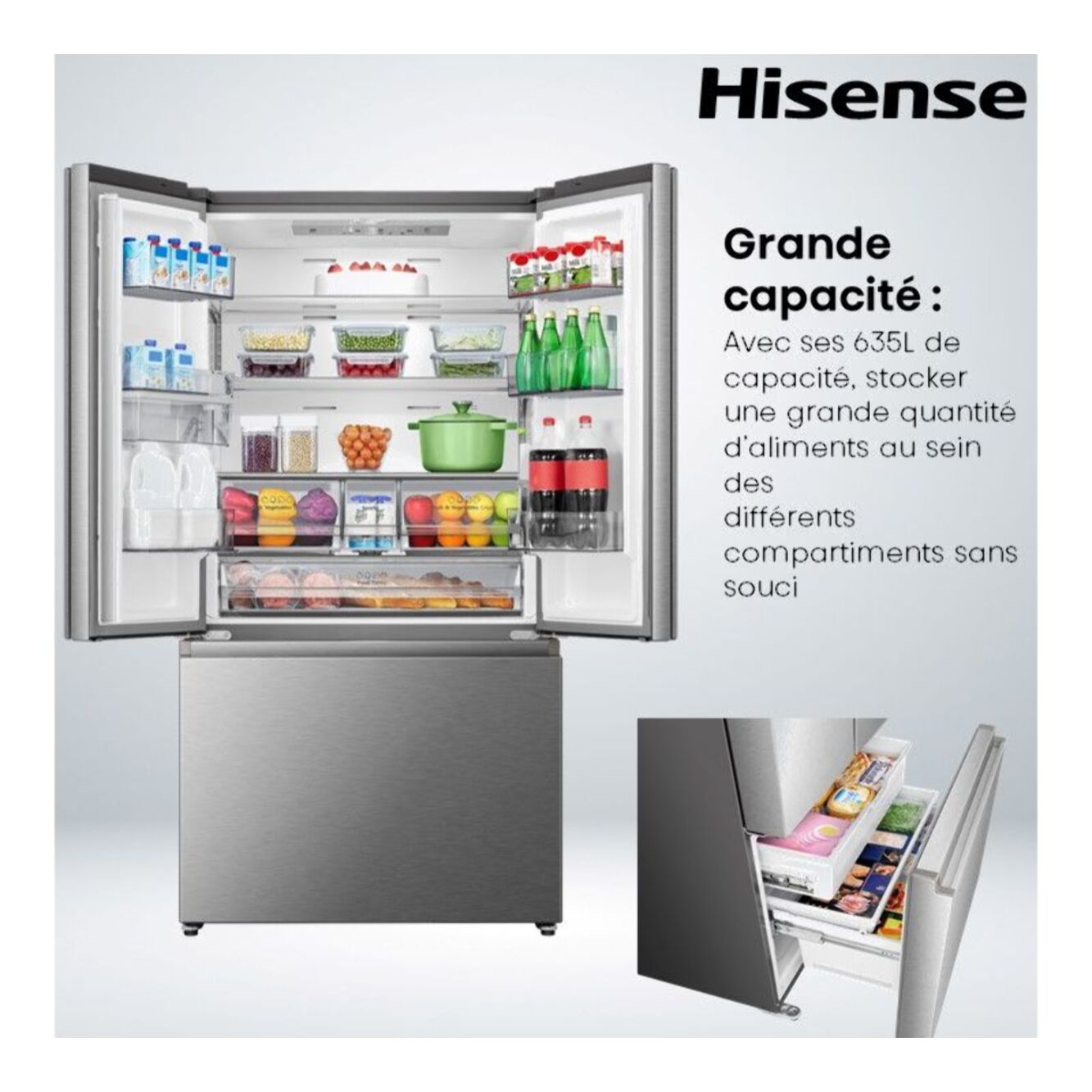 Réfrigérateur multi portes HISENSE RF815N4SWSE