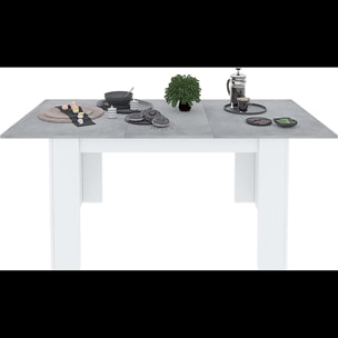 Tavolo da Pranzo Allungabile Estensibile Fino a 190 cm Tavolino Per 6 Persone Salotto Soggiorno Salone Design Moderno 190 x 78 x 90 cm Bianco Grigio