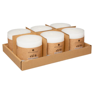 Bougie rustique "Olia" blanc 663g