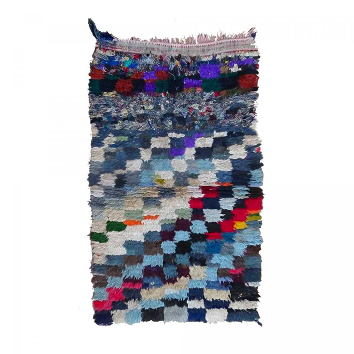 Authentique tapis berbère fait main en tissu recyclé GASE