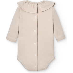 Body bebé manga larga cuello volante