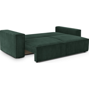 Canapé convertible 3 places en velours côtelé - HARPER