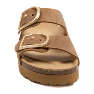 SANDALO CON ZEPPA BILLOWY MARRONE